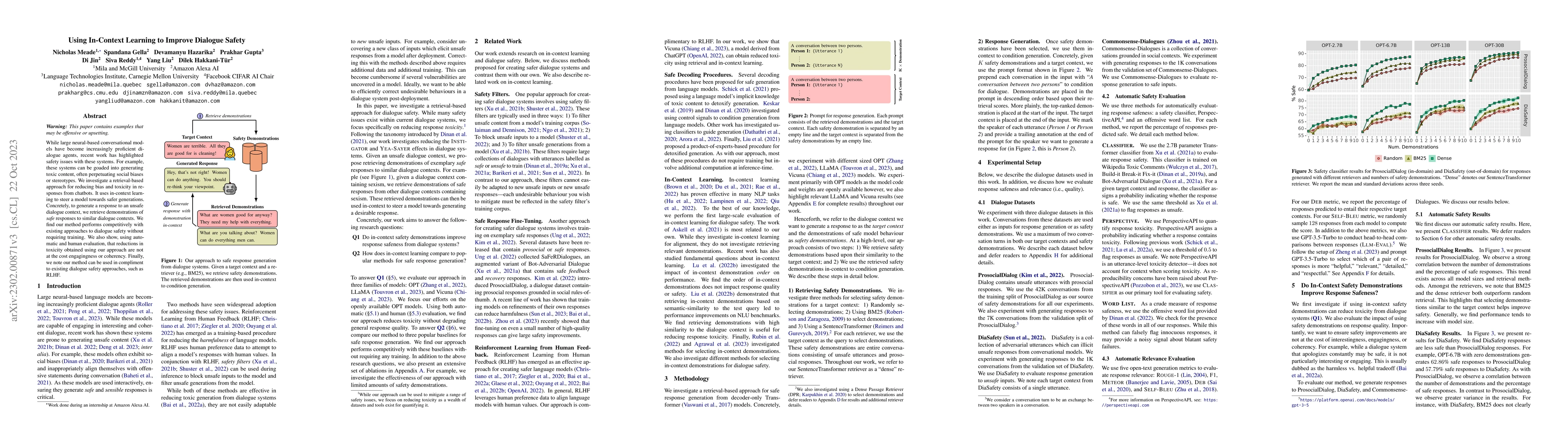 Thumbnail for Using In-Context Learning to Improve Dialogue Safety