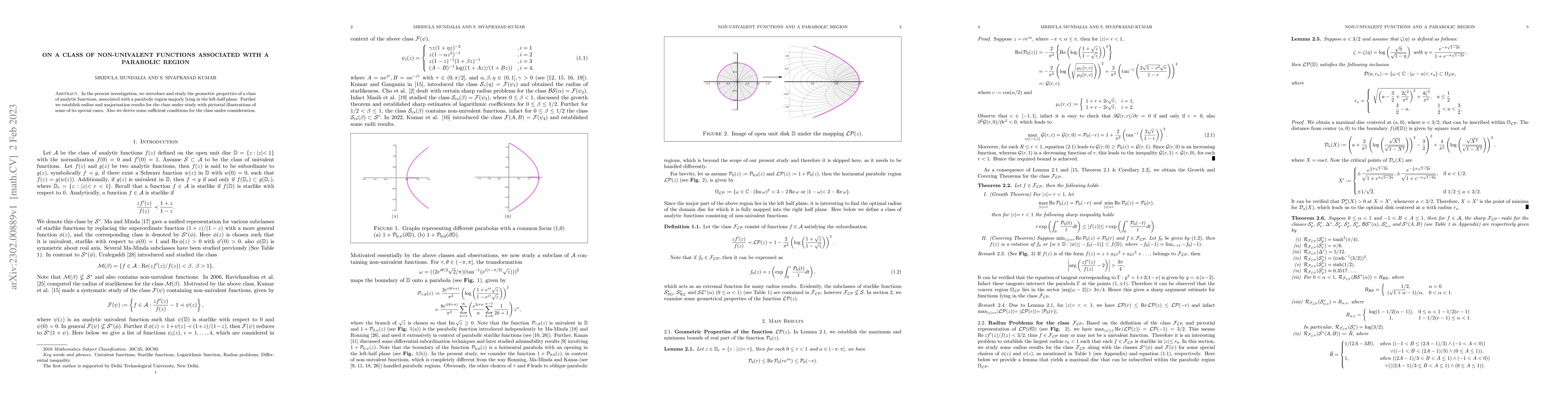 Thumbnail for On a Class of Non-Univalent functions Associated with a Parabolic Region