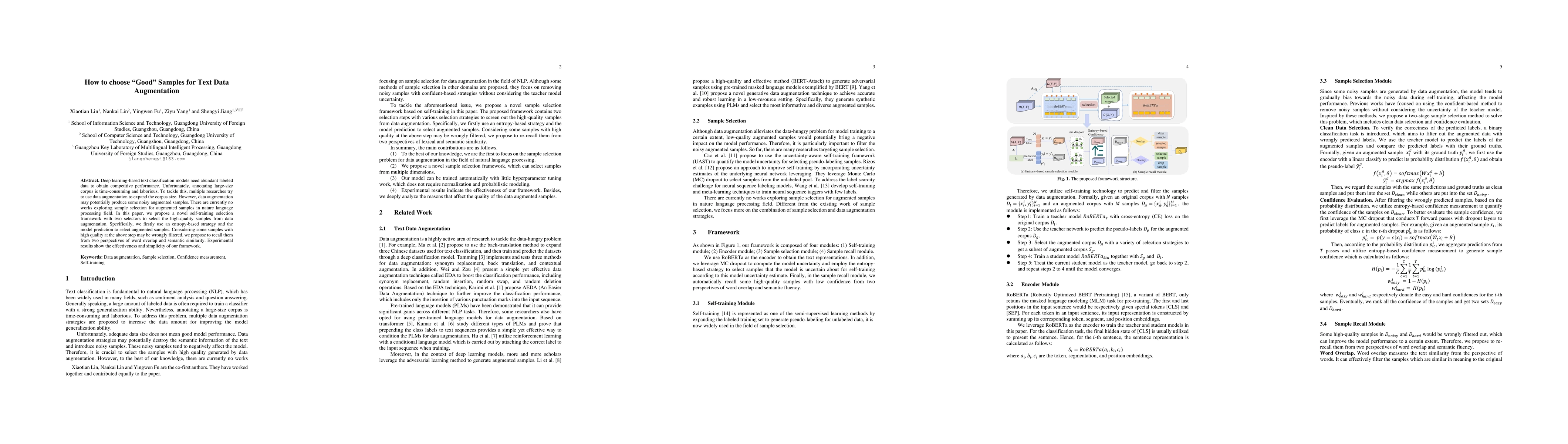 Thumbnail for How to choose "Good" Samples for Text Data Augmentation