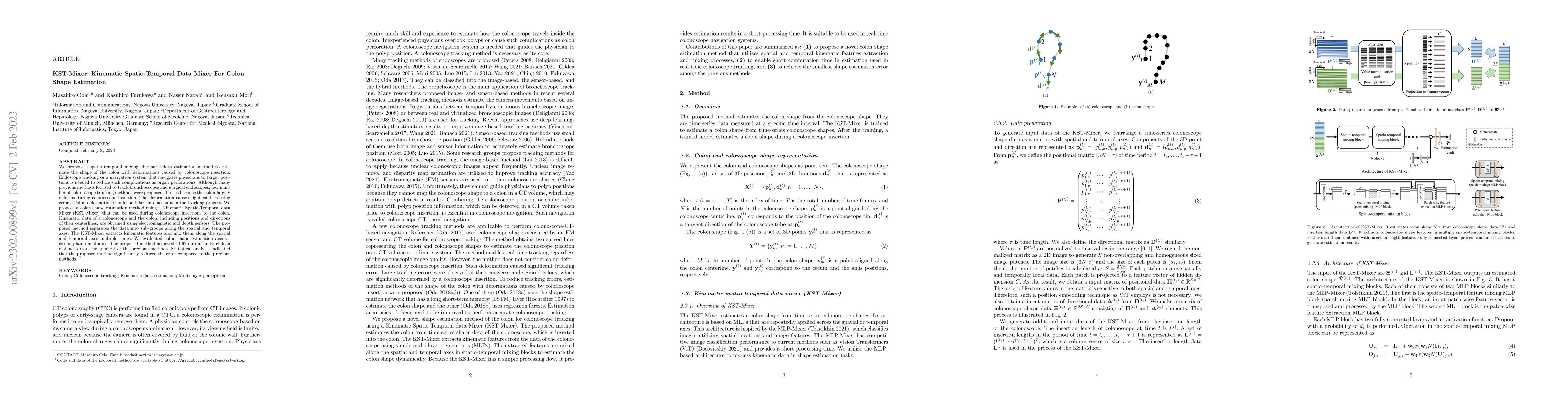 Thumbnail for KST-Mixer: Kinematic Spatio-Temporal Data Mixer For Colon Shape
  Estimation
