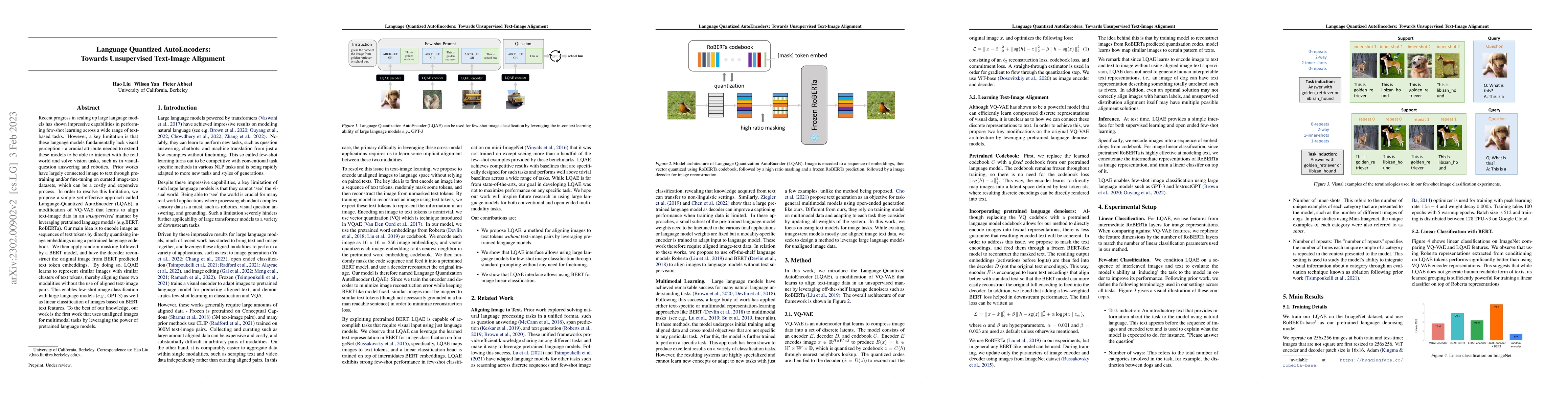 Thumbnail for Language Quantized AutoEncoders: Towards Unsupervised Text-Image
  Alignment