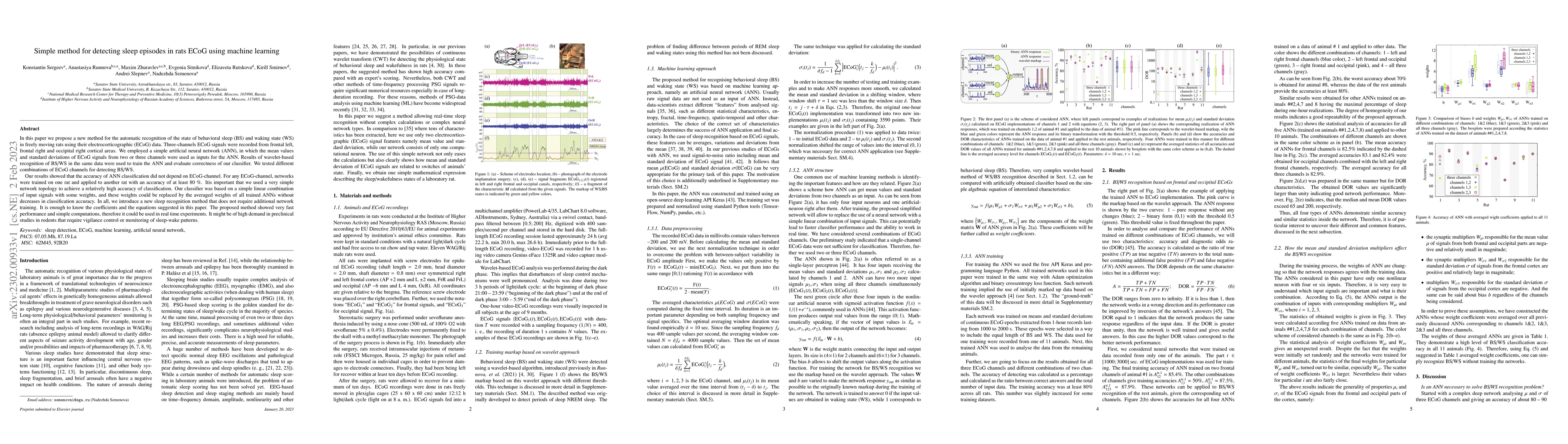 Thumbnail for Simple method for detecting sleep episodes in rats ECoG using machine
  learning