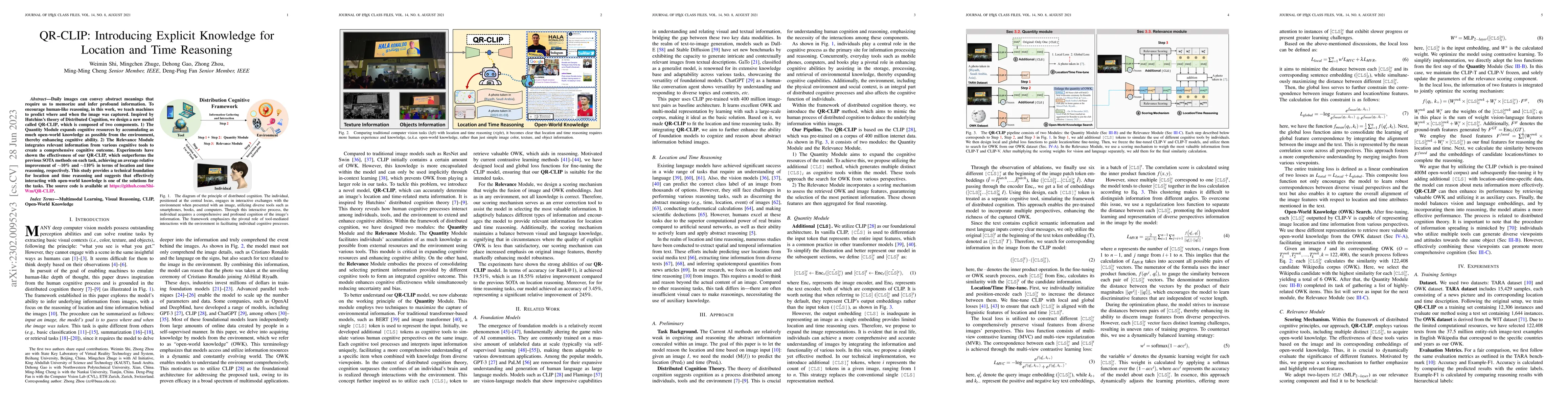 Thumbnail for QR-CLIP: Introducing Explicit Open-World Knowledge for Location and Time
  Reasoning