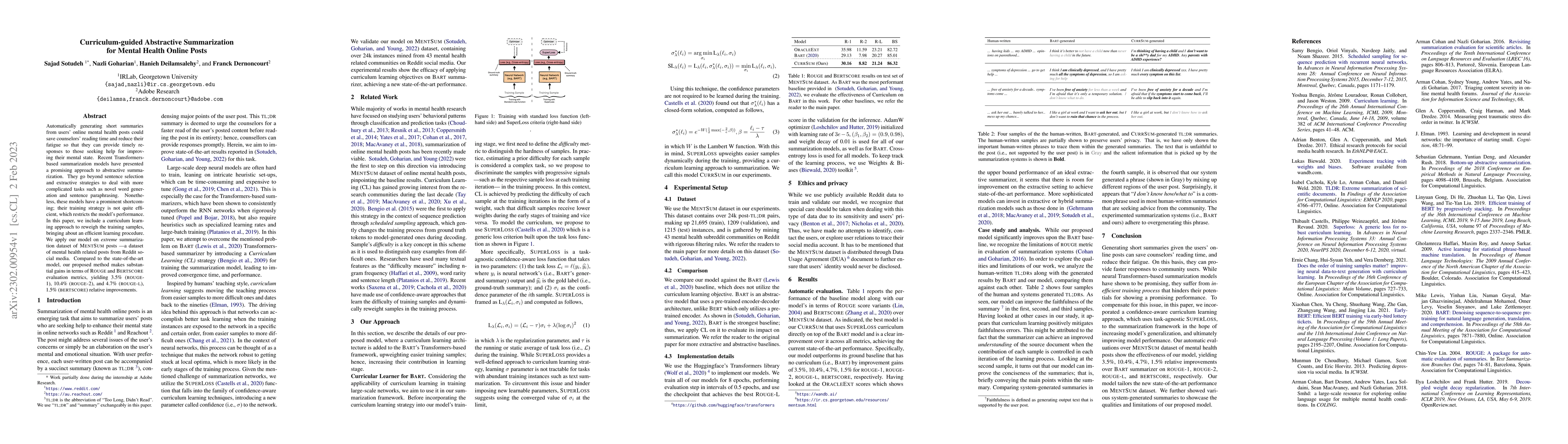 Thumbnail for Curriculum-guided Abstractive Summarization for Mental Health Online
  Posts