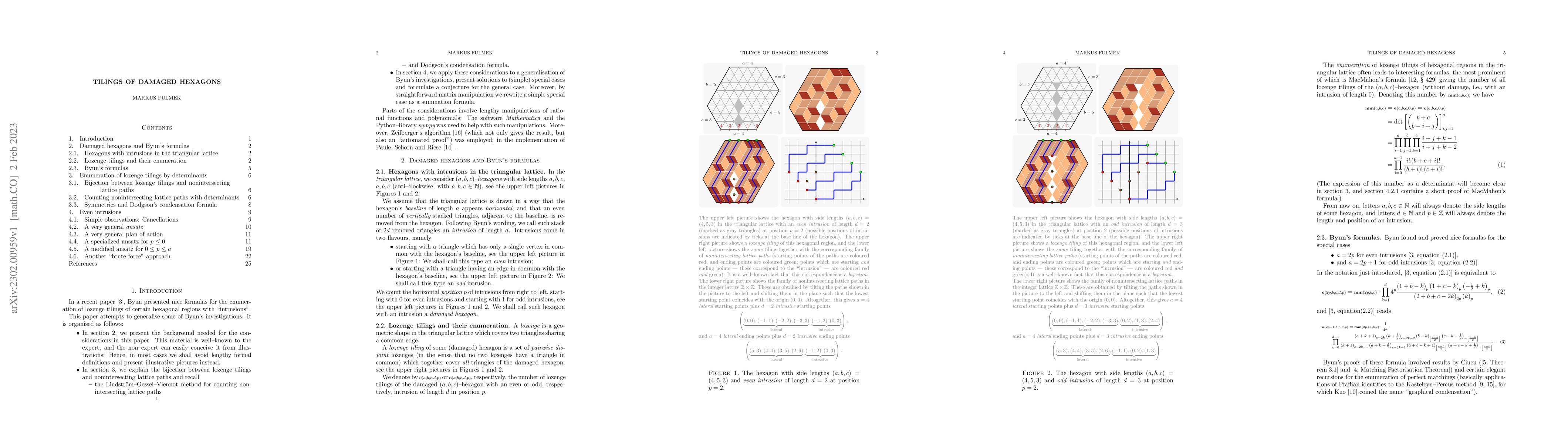 Thumbnail for Tilings of damaged hexagons