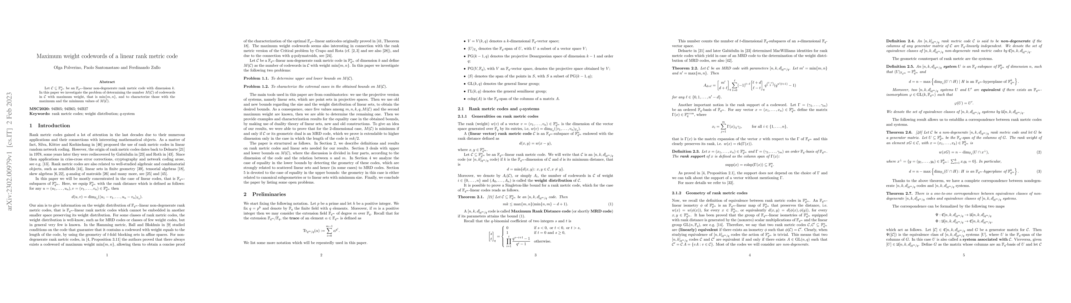 Thumbnail for Maximum weight codewords of a linear rank metric code