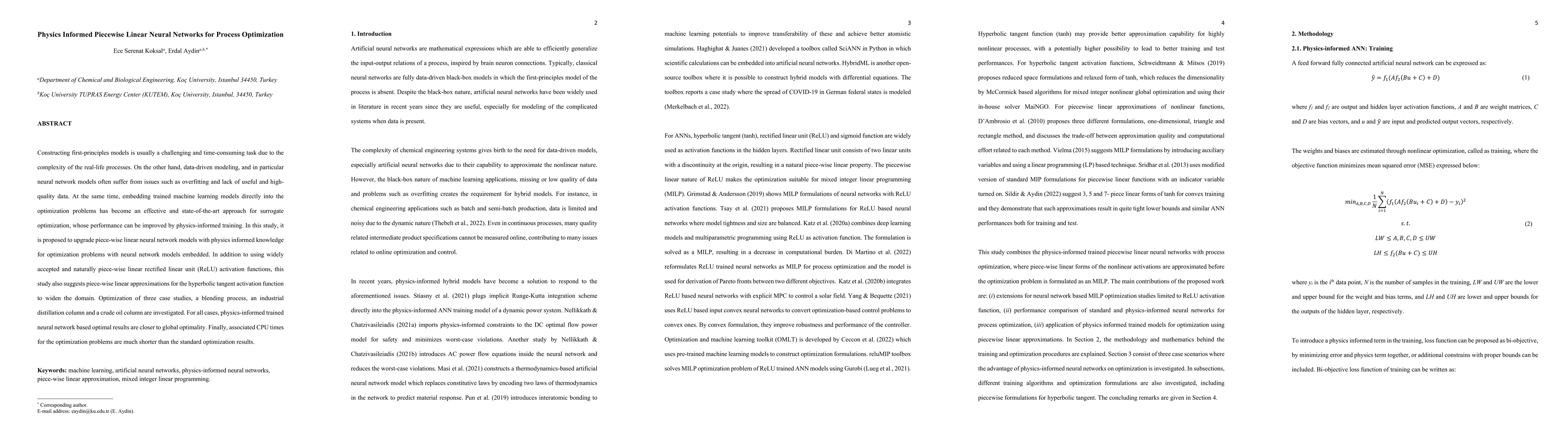 Thumbnail for Physics Informed Piecewise Linear Neural Networks for Process
  Optimization