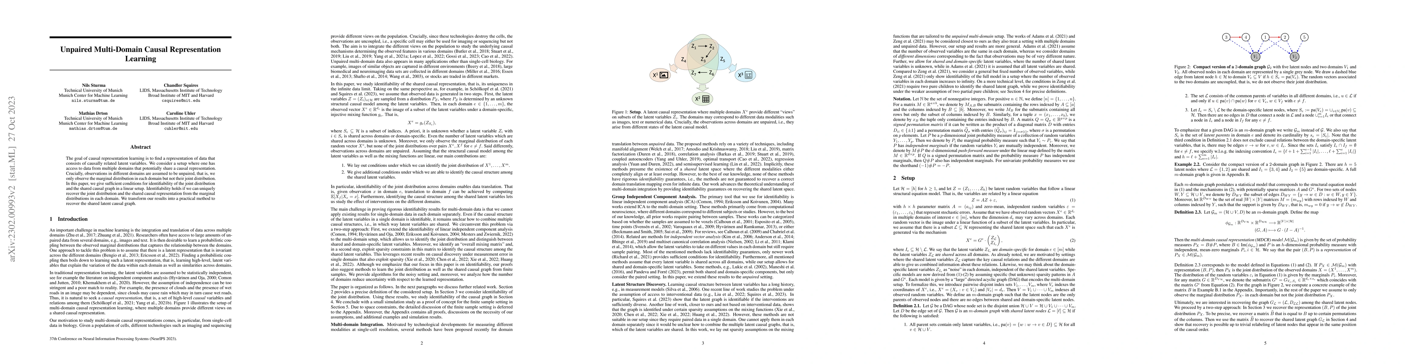 Thumbnail for Unpaired Multi-Domain Causal Representation Learning