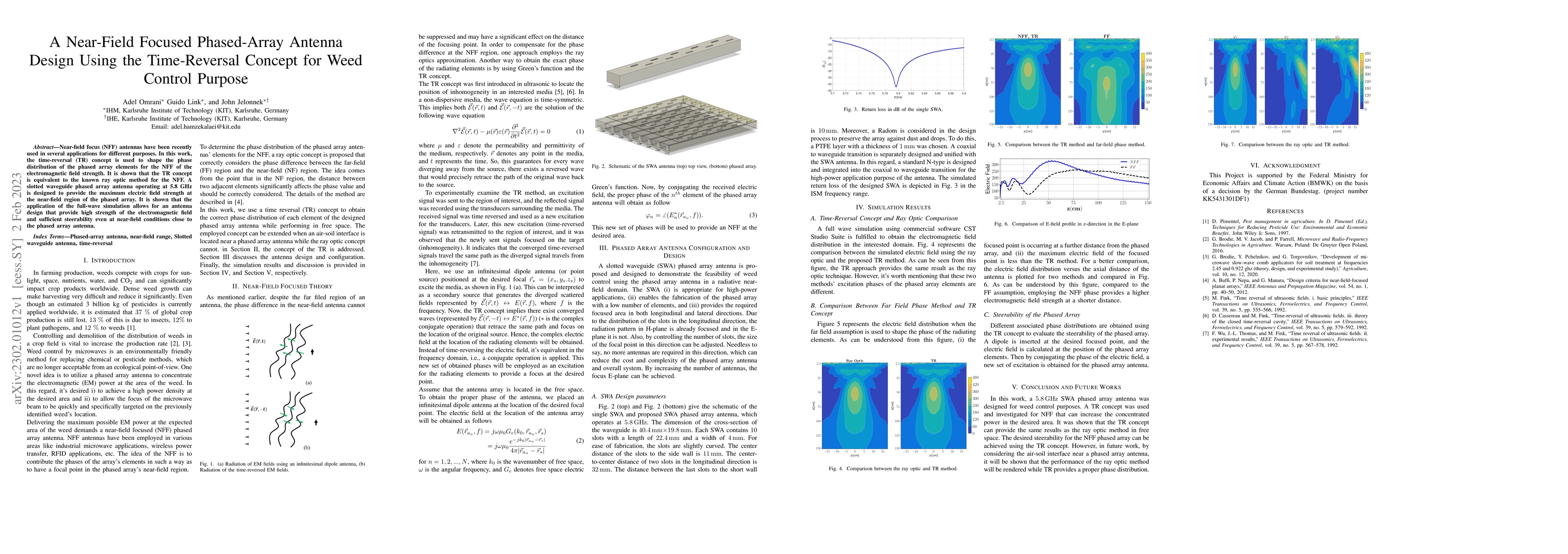 Thumbnail for A Near-Field Focused Phased-Array Antenna Design Using the Time-Reversal
  Concept for Weed Control Purpose