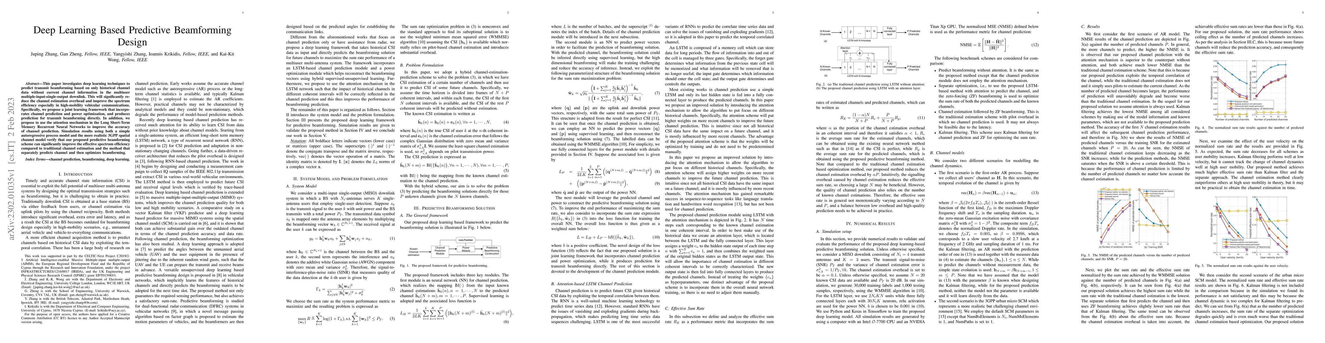 Thumbnail for Deep Learning Based Predictive Beamforming Design