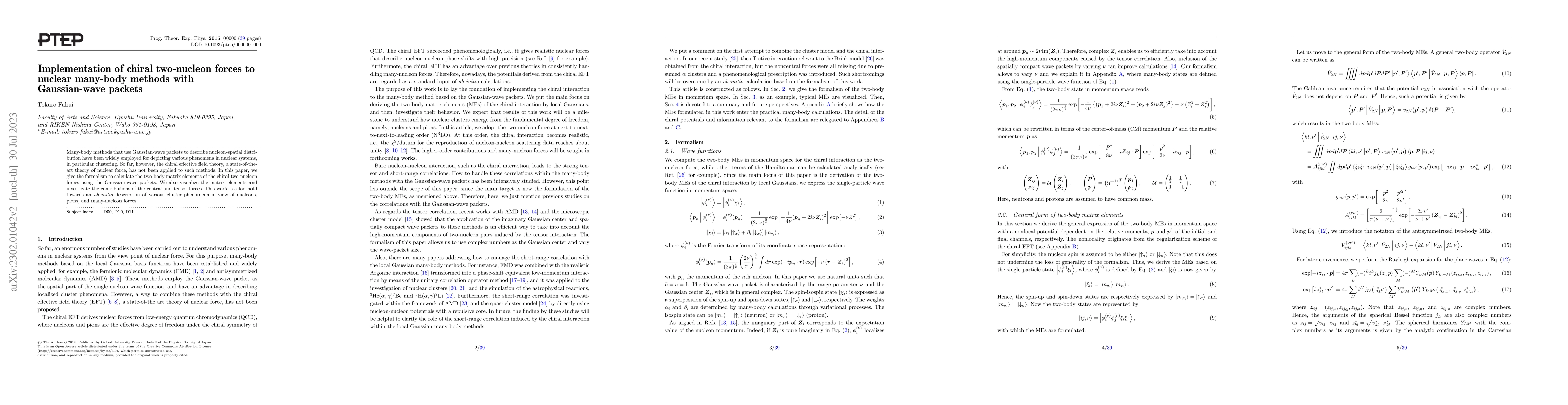 Thumbnail for Implementation of chiral two-nucleon forces to nuclear many-body methods
  with Gaussian-wave packets