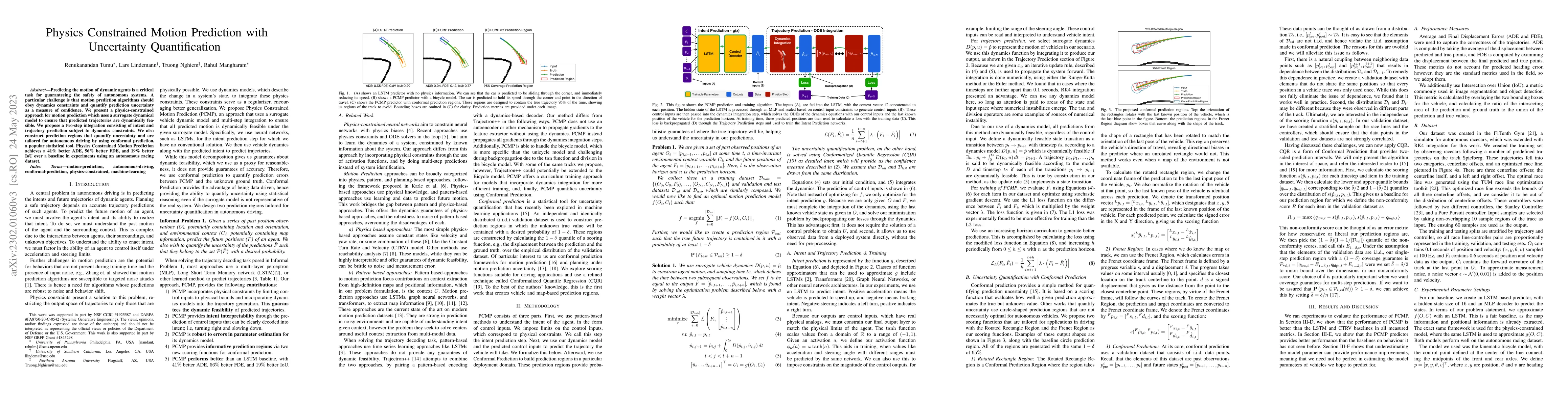 Thumbnail for Physics Constrained Motion Prediction with Uncertainty Quantification