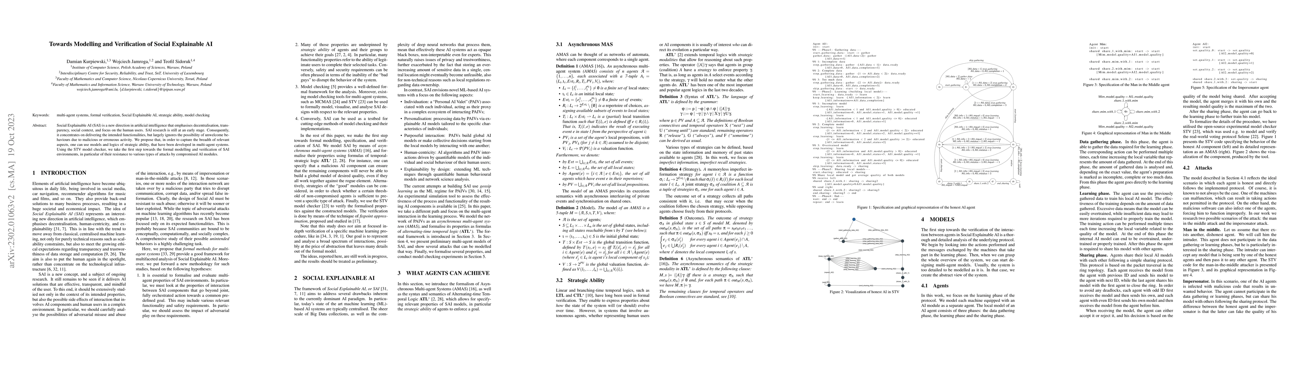 Thumbnail for Towards Modelling and Verification of Social Explainable AI