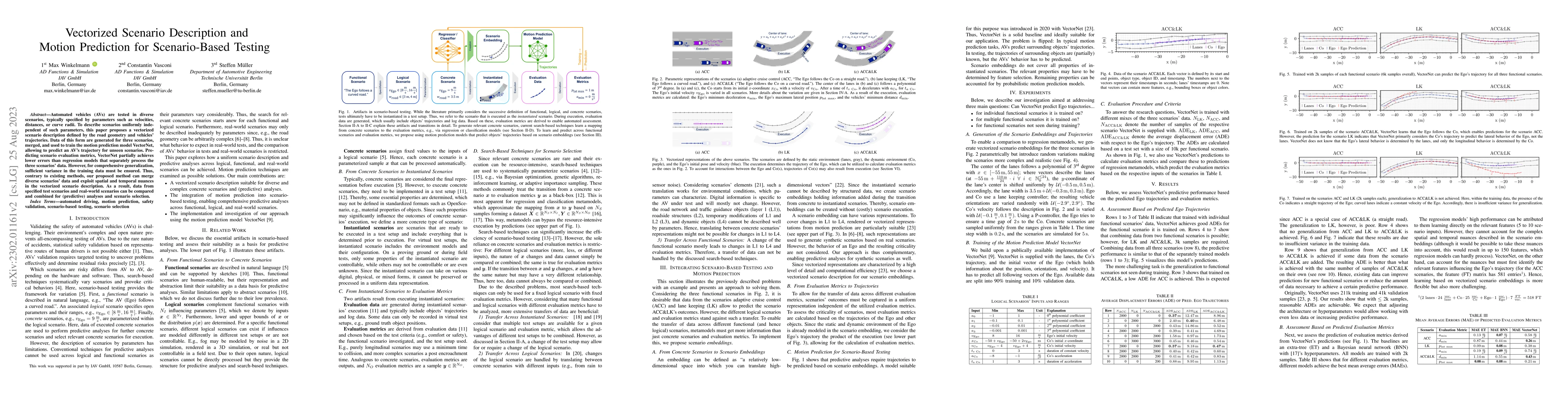 Thumbnail for Vectorized Scenario Description and Motion Prediction for Scenario-Based
  Testing