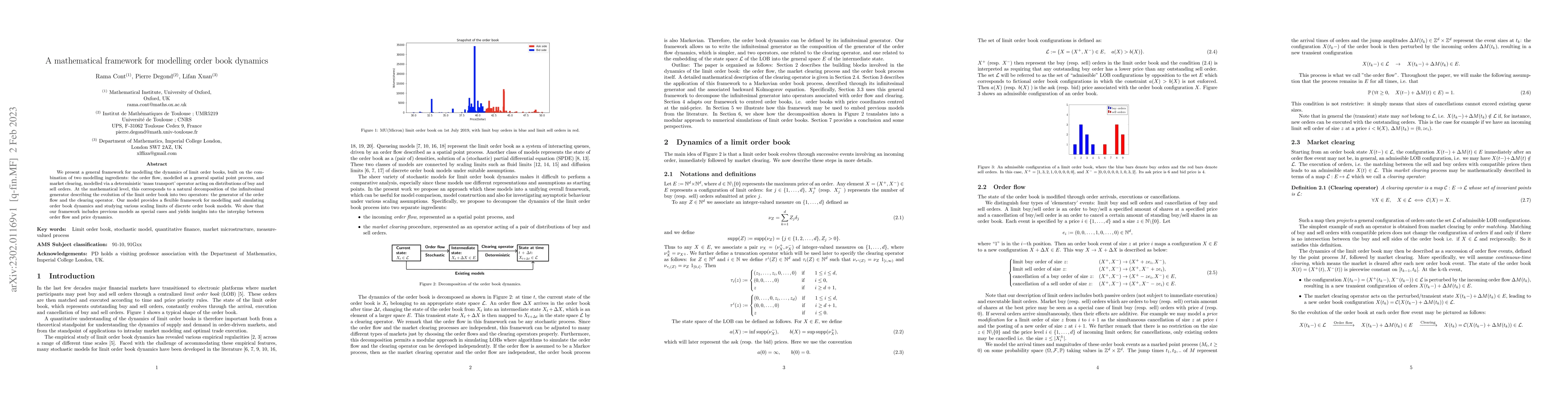 Thumbnail for A mathematical framework for modelling order book dynamics