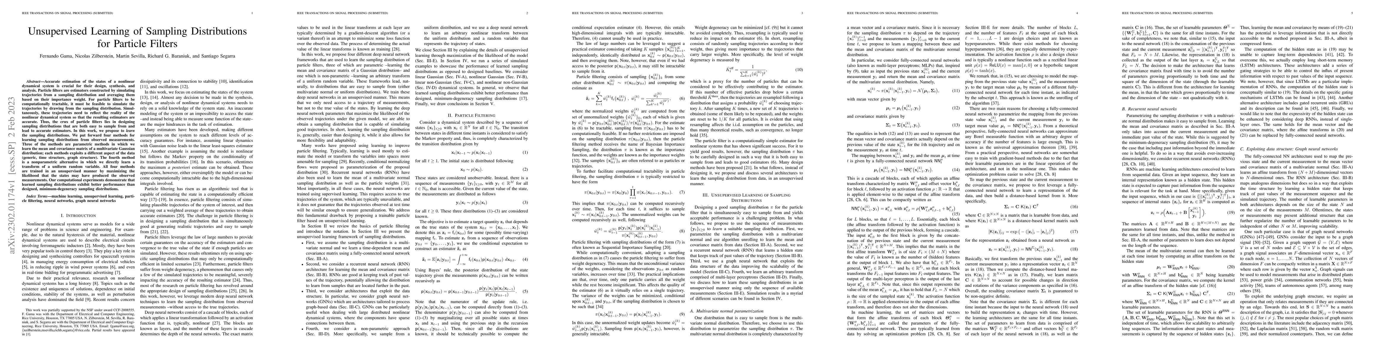 Thumbnail for Unsupervised Learning of Sampling Distributions for Particle Filters