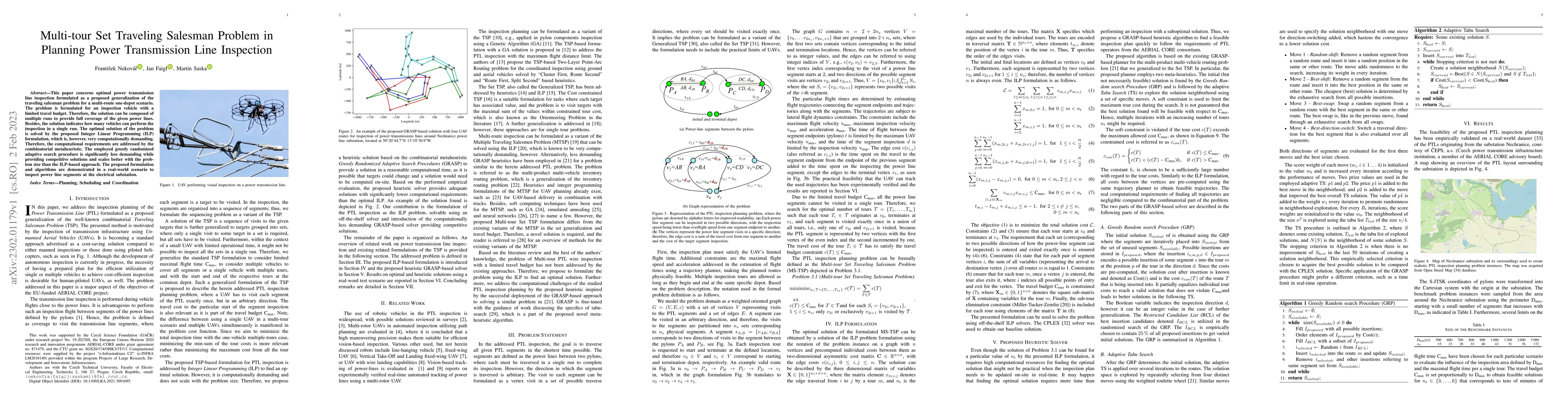 Thumbnail for Multi-Tour Set Traveling Salesman Problem in Planning Power Transmission
  Line Inspection