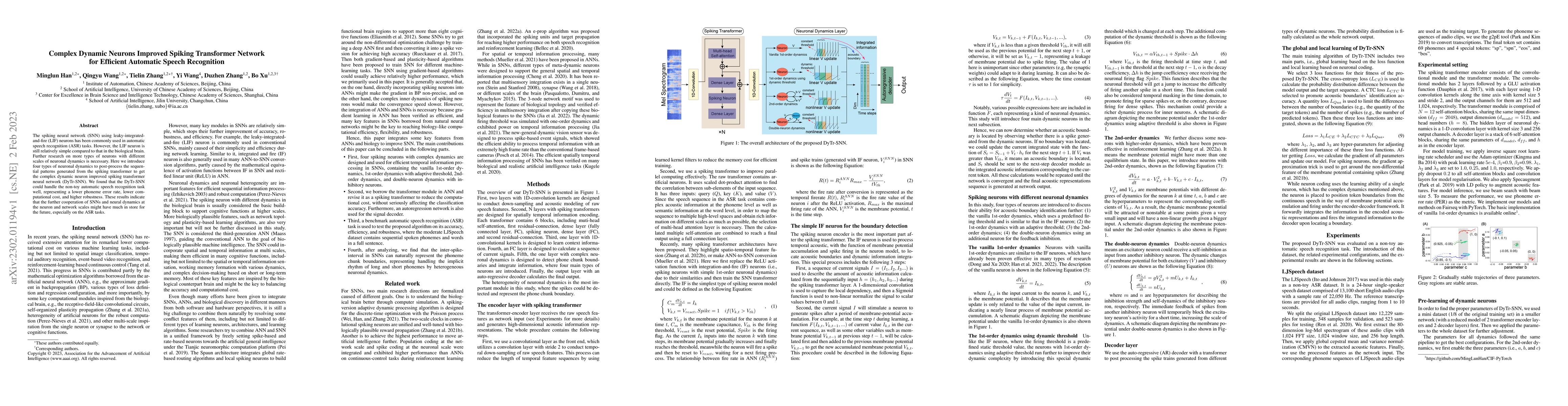 Thumbnail for Complex Dynamic Neurons Improved Spiking Transformer Network for
  Efficient Automatic Speech Recognition