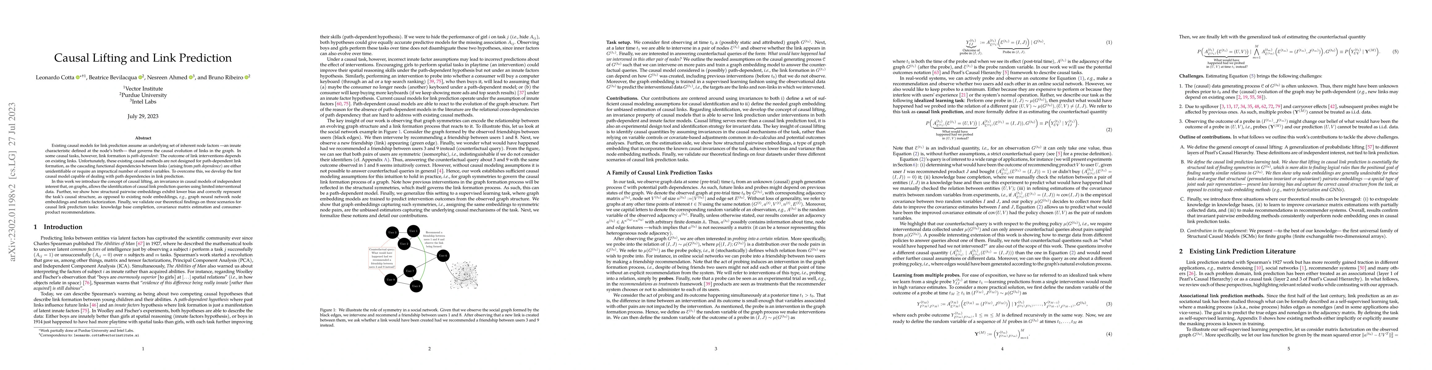 Thumbnail for Causal Lifting and Link Prediction