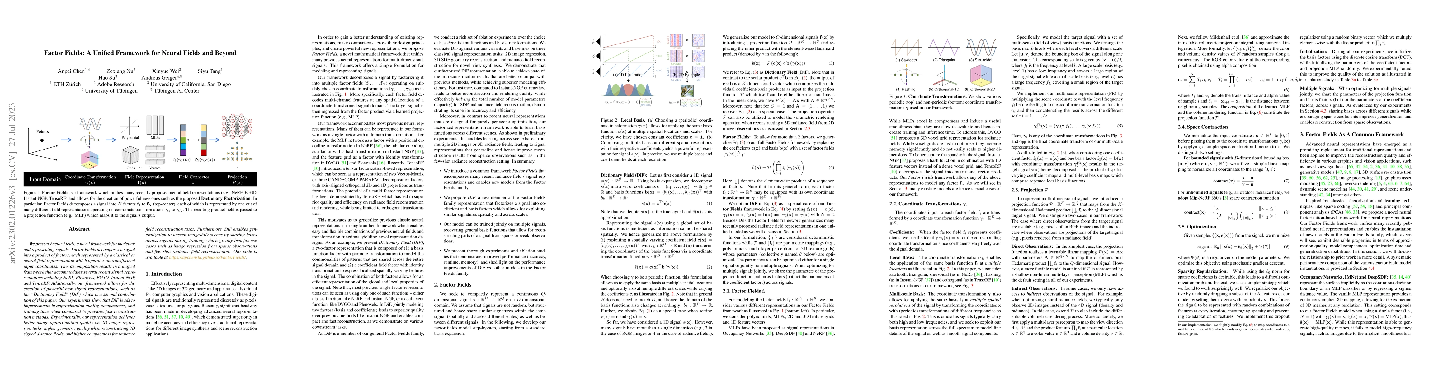 Thumbnail for Factor Fields: A Unified Framework for Neural Fields and Beyond