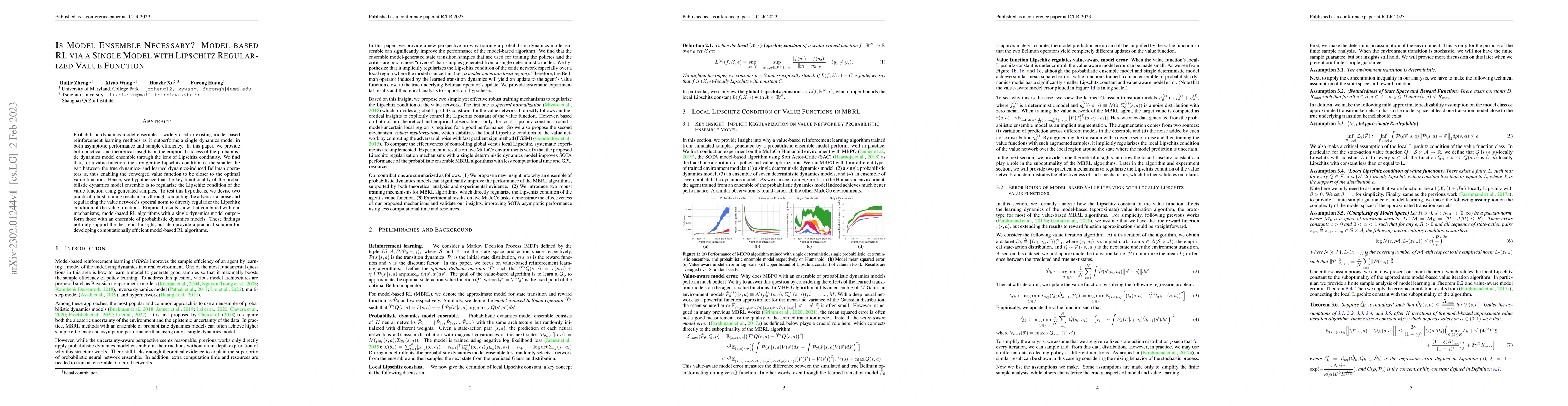 Thumbnail for Is Model Ensemble Necessary? Model-based RL via a Single Model with
  Lipschitz Regularized Value Function