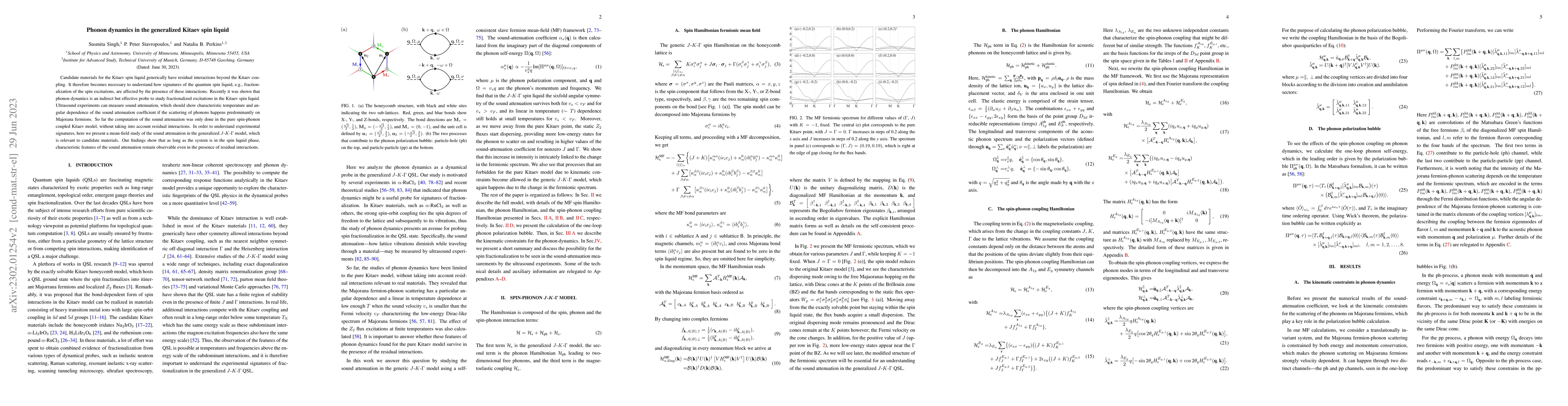 Thumbnail for Phonon Dynamics in the Generalized Kitaev Spin Liquid