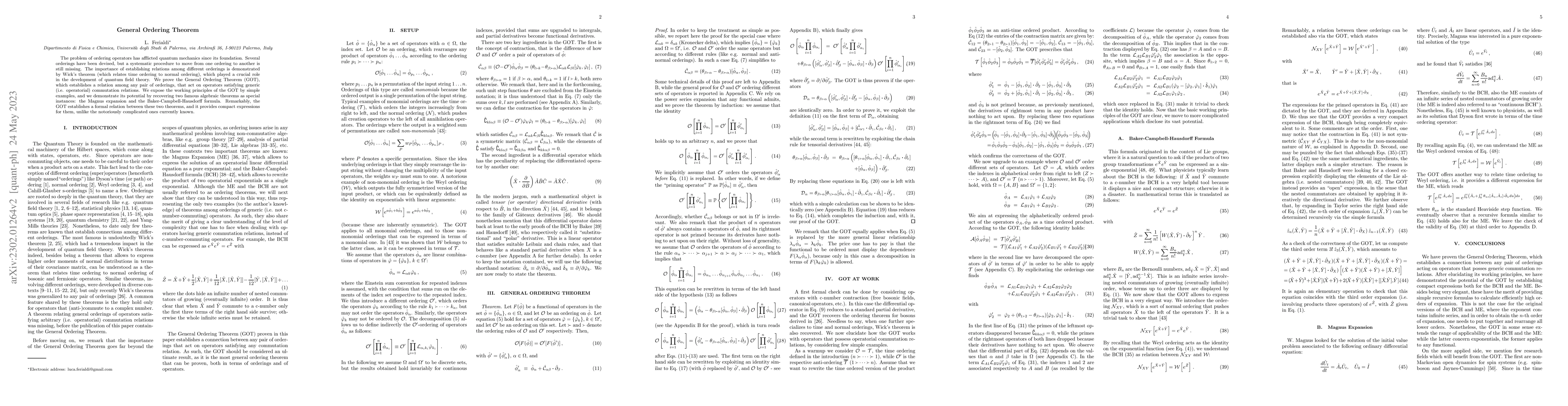 Thumbnail for General ordering theorem