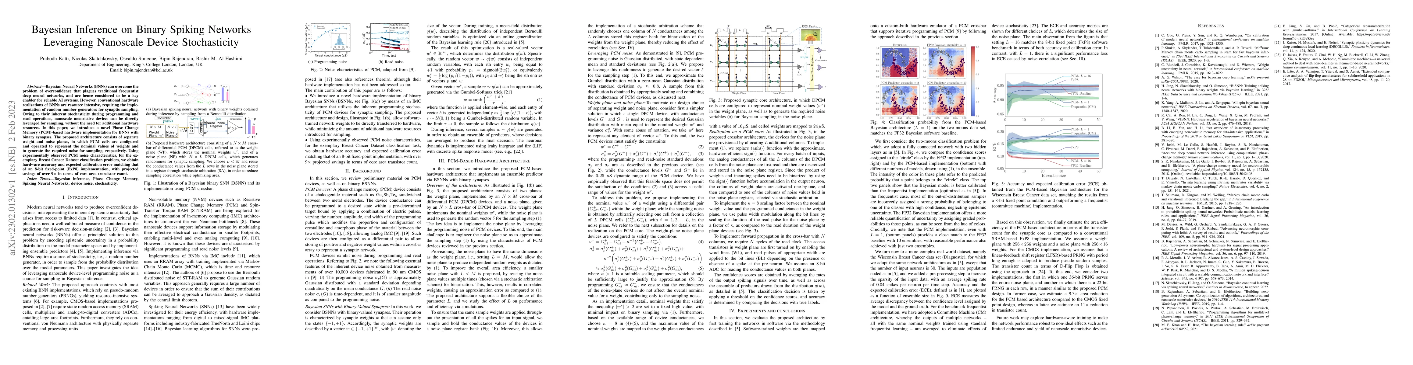 Thumbnail for Bayesian Inference on Binary Spiking Networks Leveraging Nanoscale
  Device Stochasticity