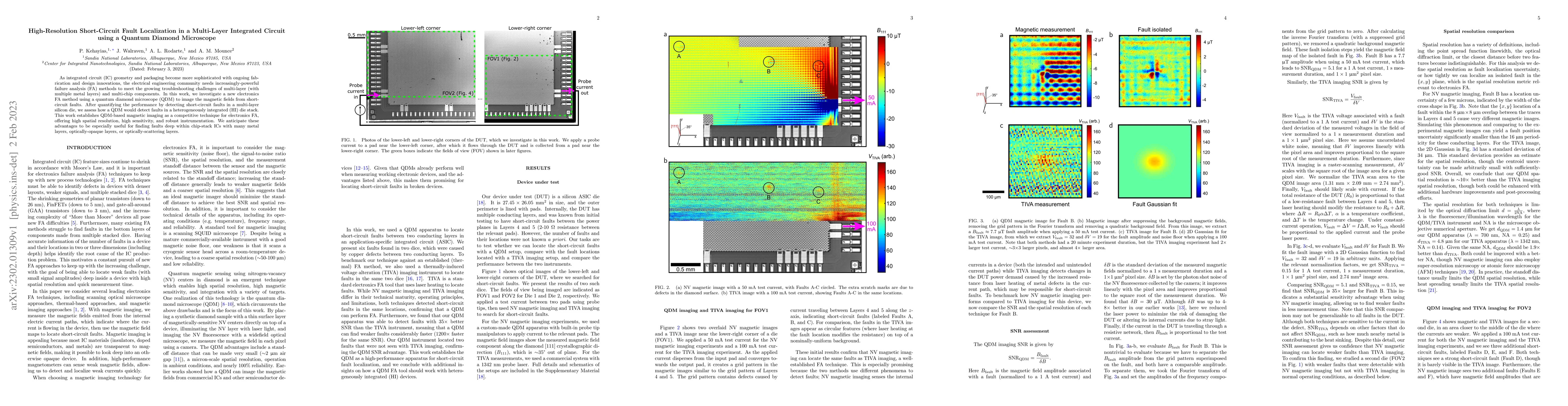 Thumbnail for High-Resolution Short-Circuit Fault Localization in a Multi-Layer
  Integrated Circuit using a Quantum Diamond Microscope