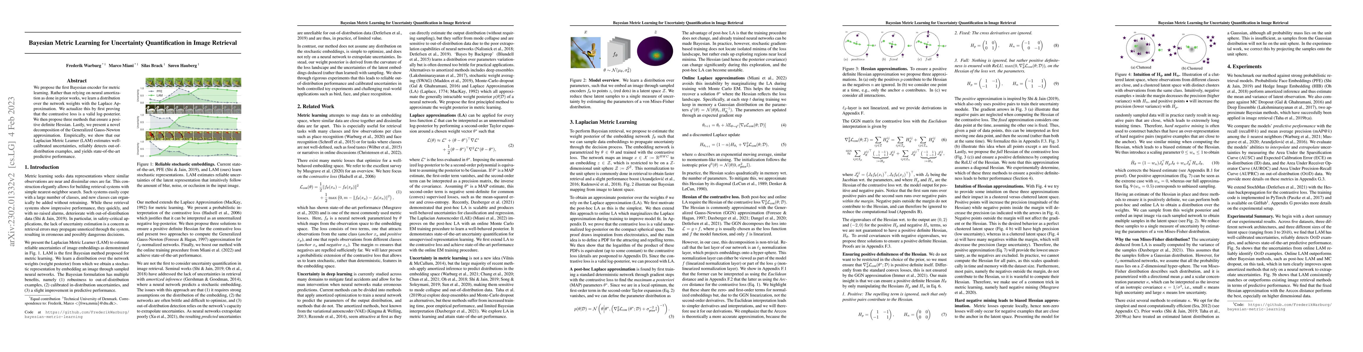 Thumbnail for Bayesian Metric Learning for Uncertainty Quantification in Image
  Retrieval
