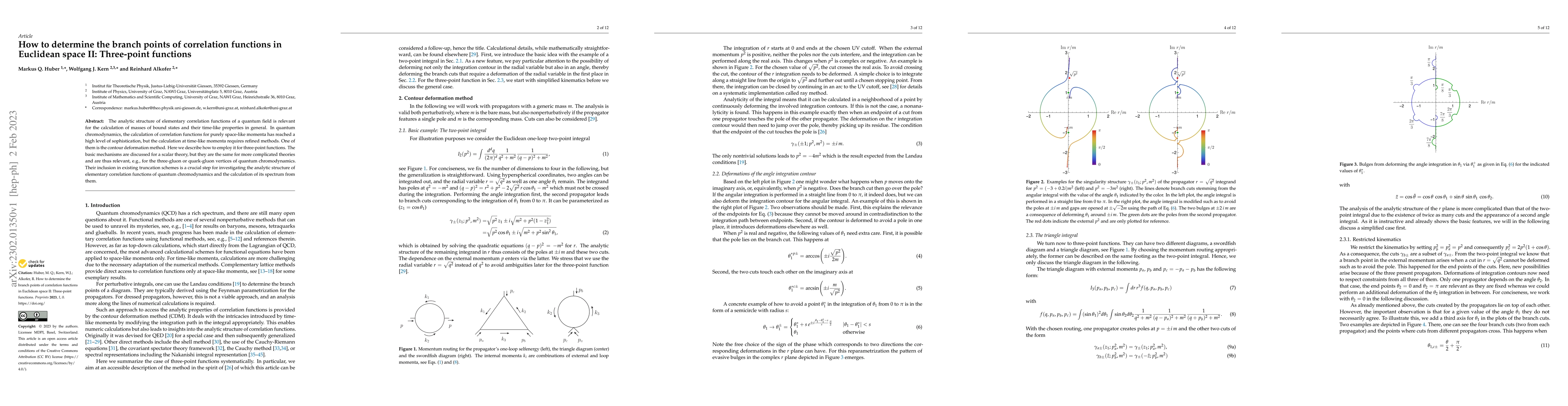Thumbnail for How to determine the branch points of correlation functions in Euclidean
  space II: Three-point functions