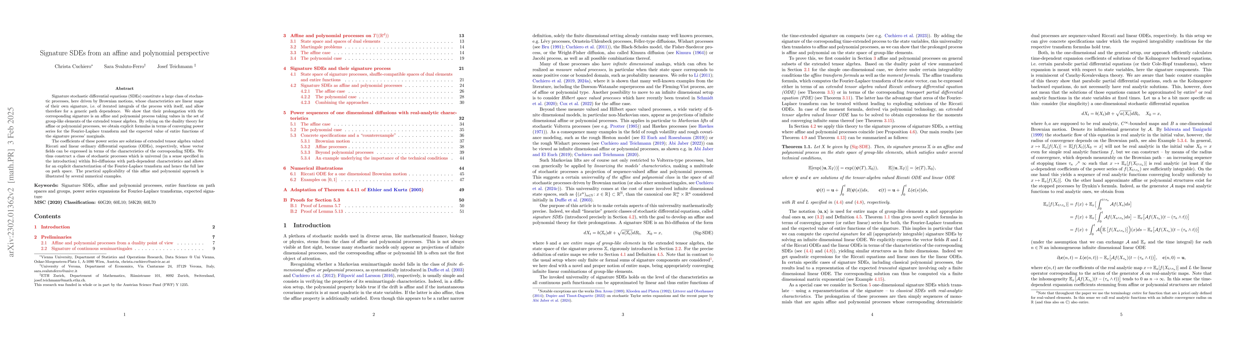 Thumbnail for Signature SDEs from an affine and polynomial perspective