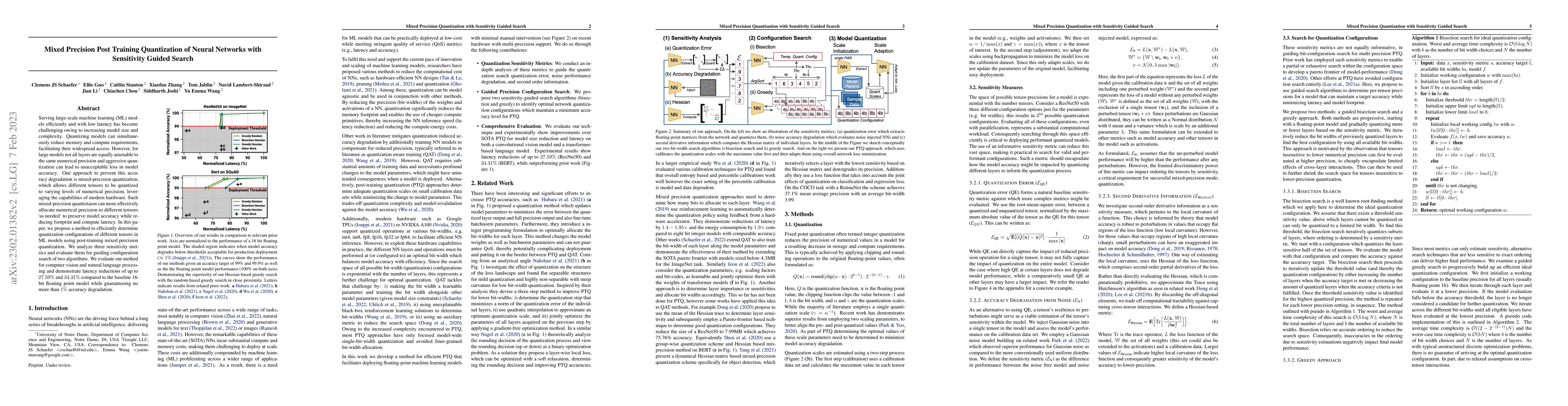Thumbnail for Mixed Precision Post Training Quantization of Neural Networks with
  Sensitivity Guided Search