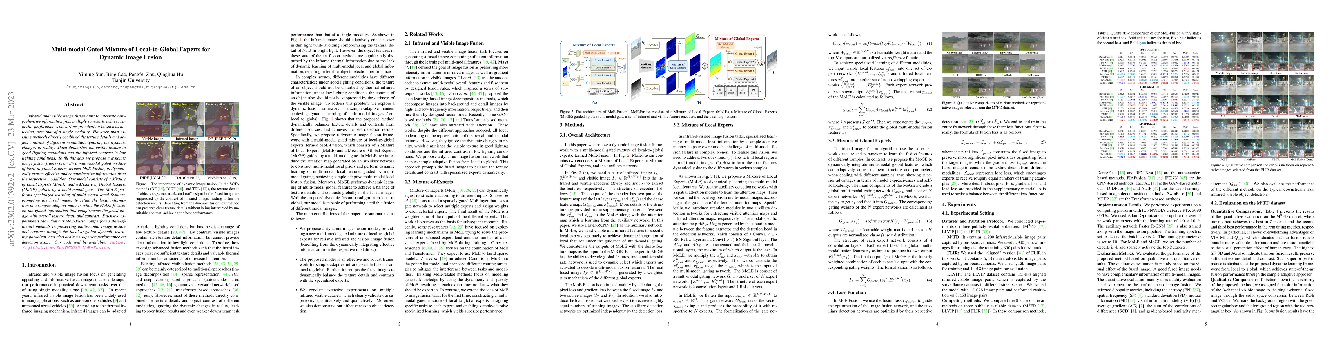 Thumbnail for Multi-modal Gated Mixture of Local-to-Global Experts for Dynamic Image
  Fusion