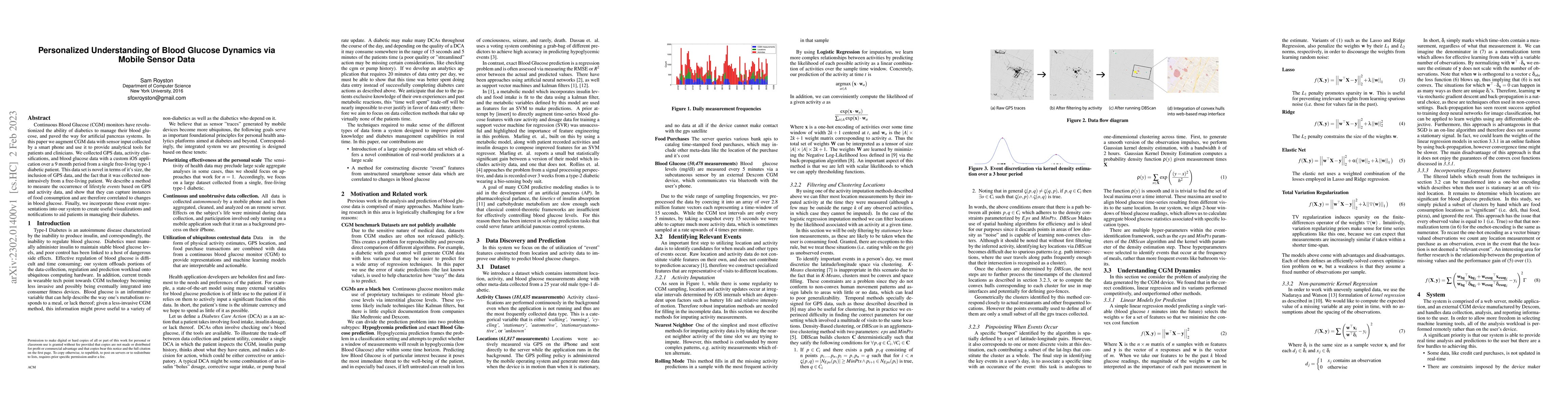 Thumbnail for Personalized Understanding of Blood Glucose Dynamics via Mobile Sensor
  Data