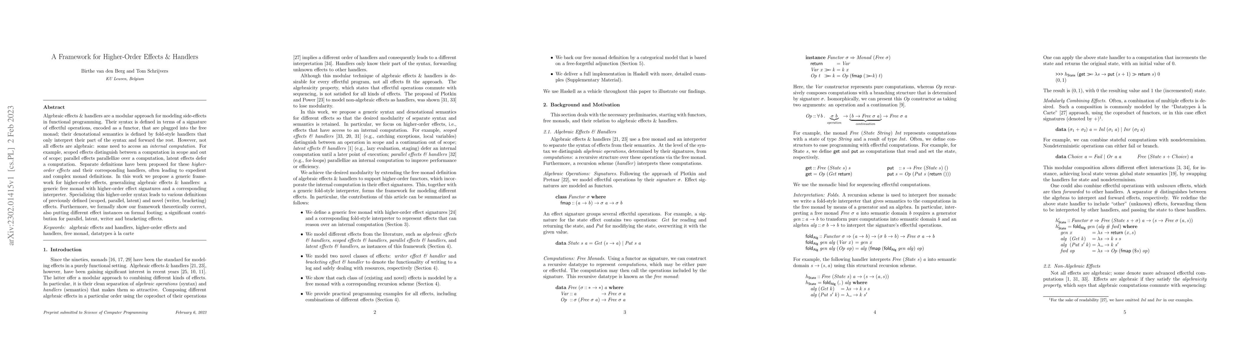 Thumbnail for A Framework for Higher-Order Effects & Handlers