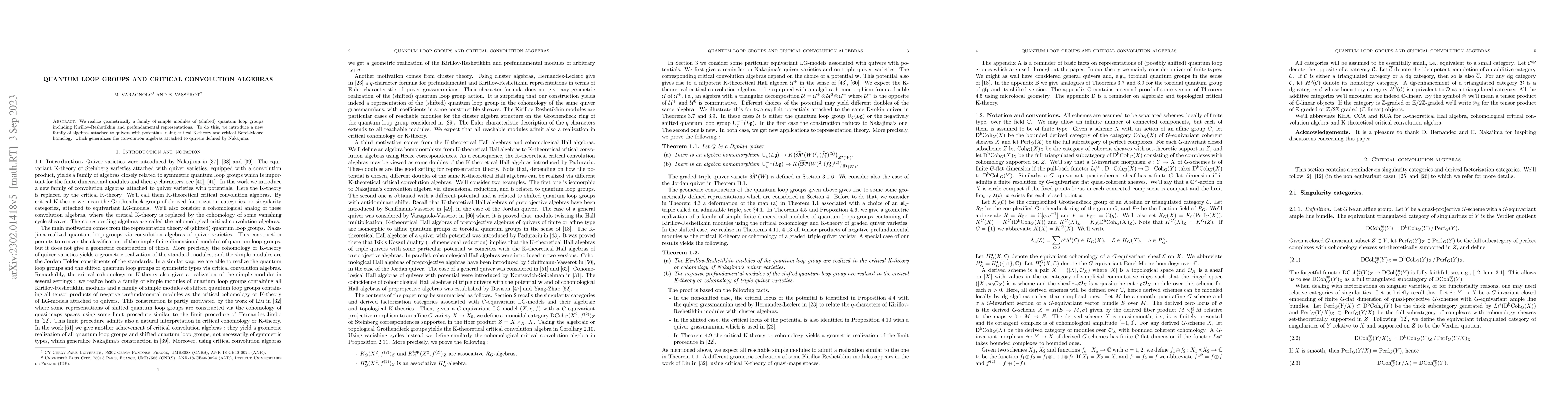 Thumbnail for Quantum loop groups and critical convolution algebras