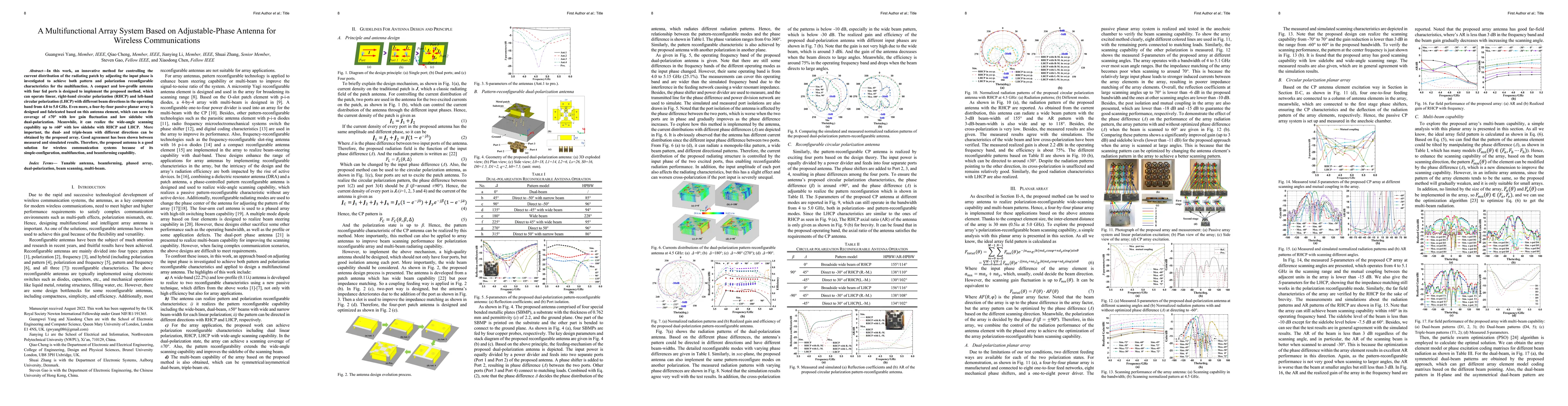Thumbnail for A Multifunctional Array System Based on Adjustable-Phase Antenna for
  Wireless Communications