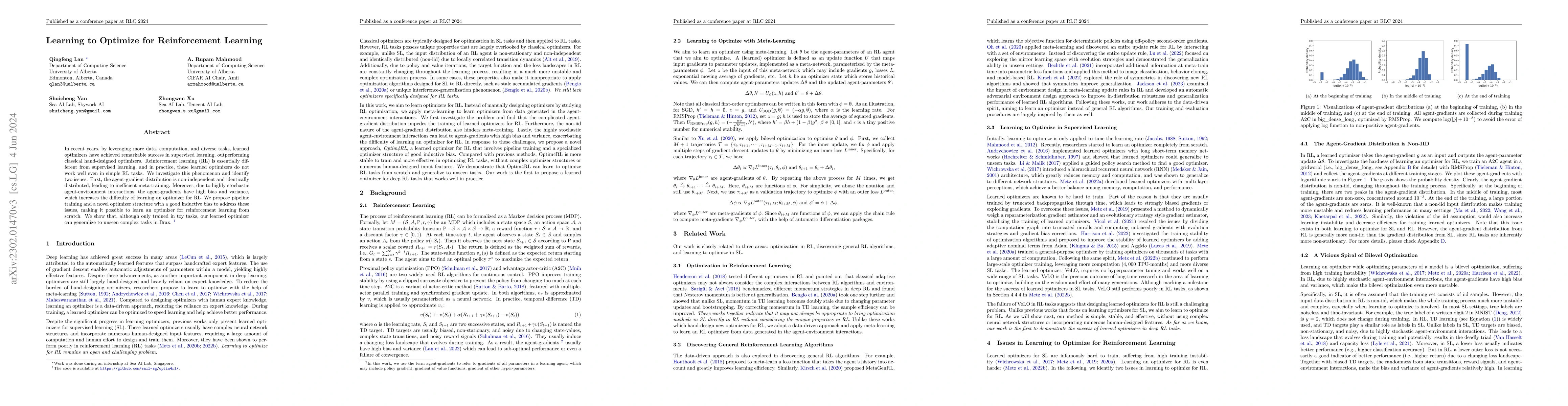 Thumbnail for Learning to Optimize for Reinforcement Learning
