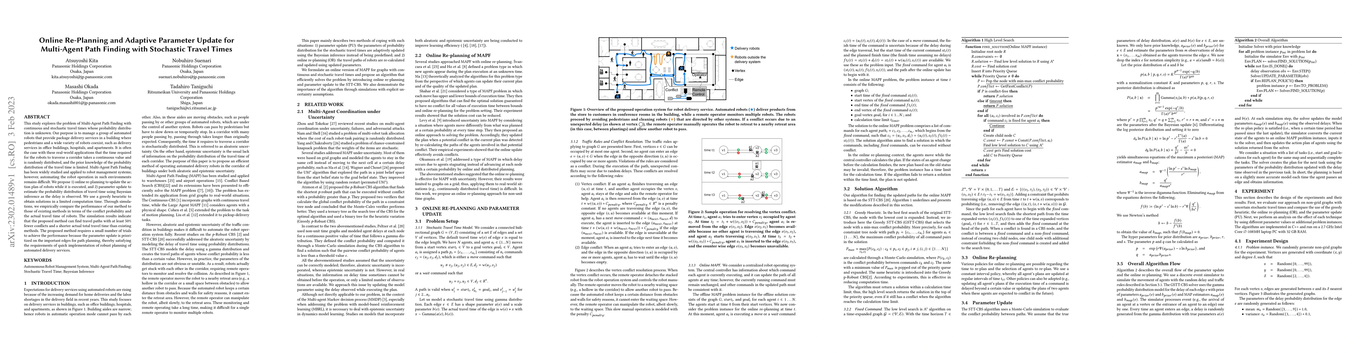 Thumbnail for Online Re-Planning and Adaptive Parameter Update for Multi-Agent Path
  Finding with Stochastic Travel Times