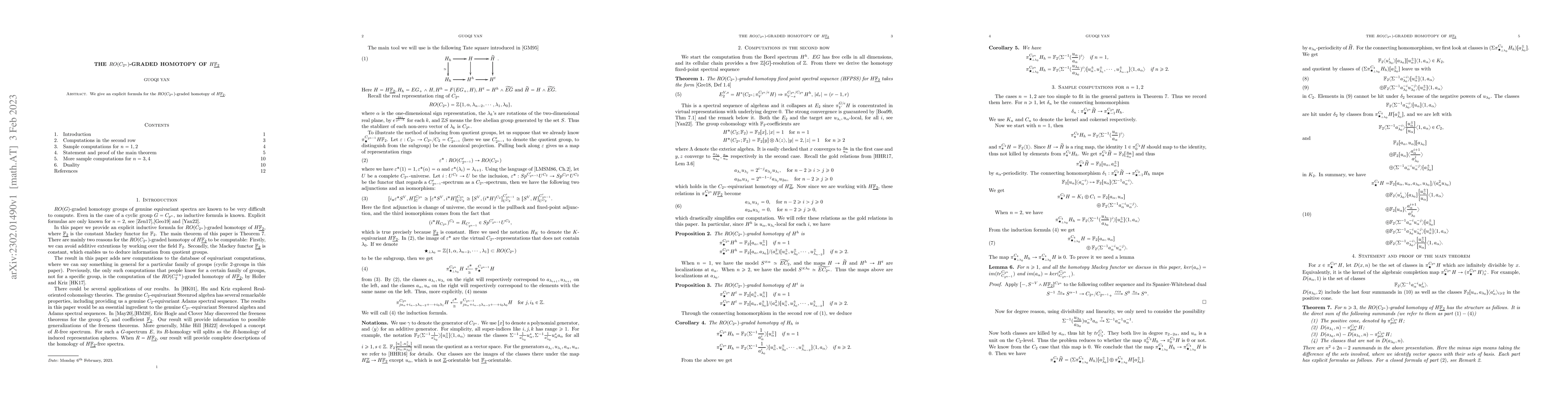 Thumbnail for The $RO(C_{2^n})$-graded homotopy of $H\underline{\mathbb{F}_2}$
