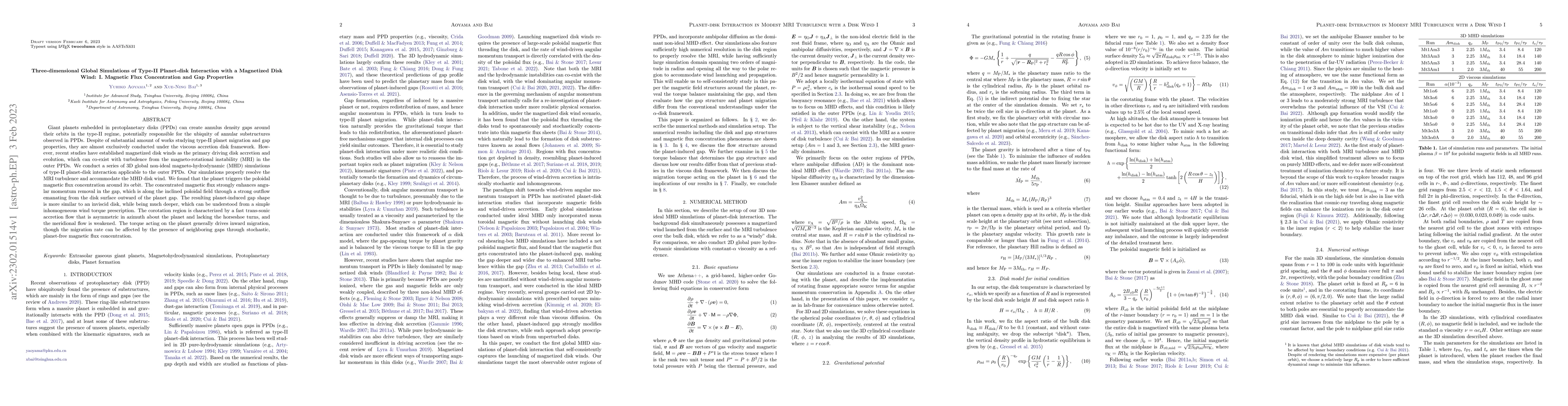 Thumbnail for Three-dimensional Global Simulations of Type-II Planet-disk Interaction
  with a Magnetized Disk Wind: I. Magnetic Flux Concentration and Gap
  Properties