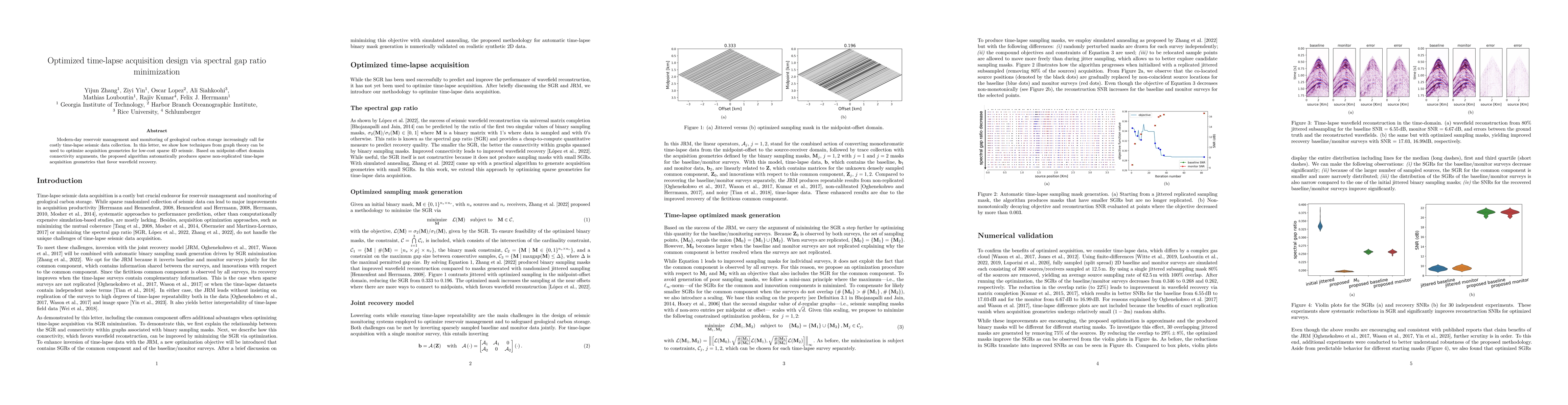 Thumbnail for Optimized time-lapse acquisition design via spectral gap ratio
  minimization