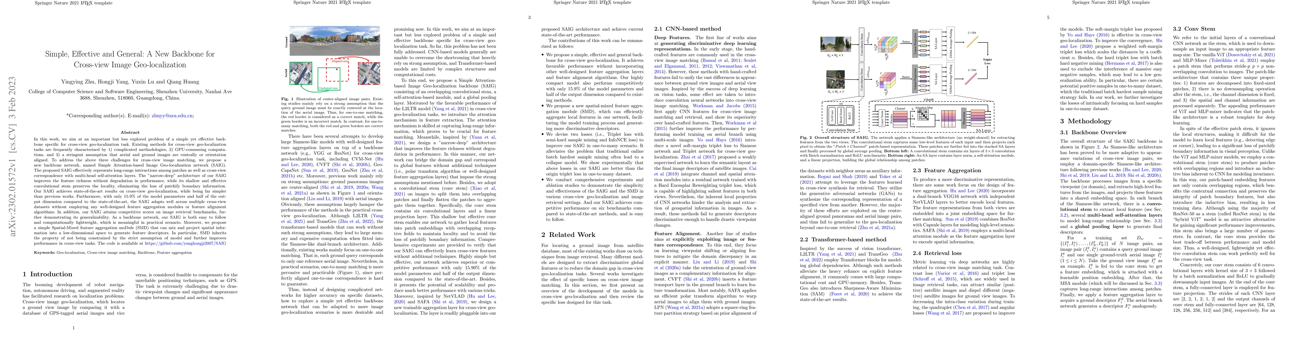 Thumbnail for Simple, Effective and General: A New Backbone for Cross-view Image
  Geo-localization