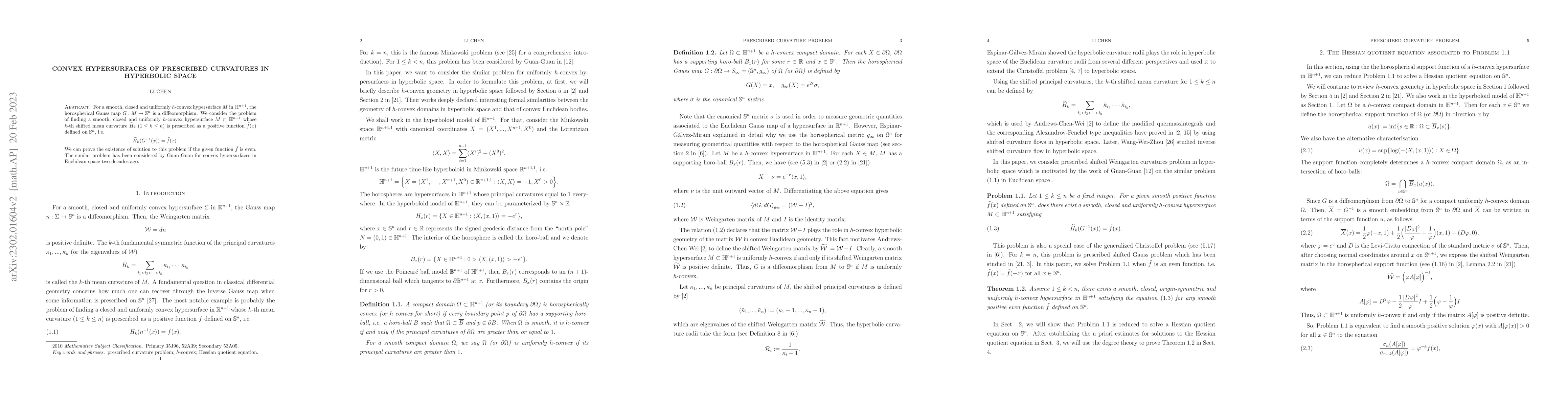 Thumbnail for Convex hypersurfaces of prescribed curvatures in hyperbolic space