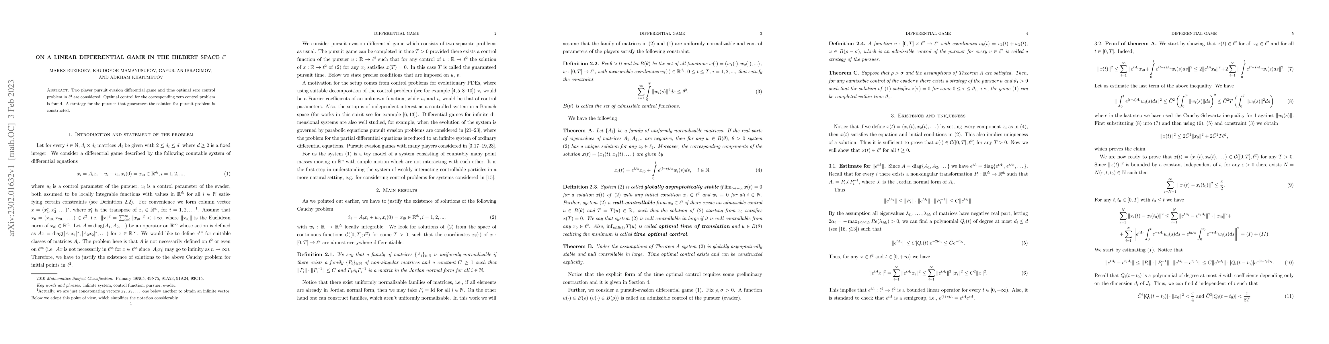 Thumbnail for On a linear differential game in the Hilbert space $\ell^2$