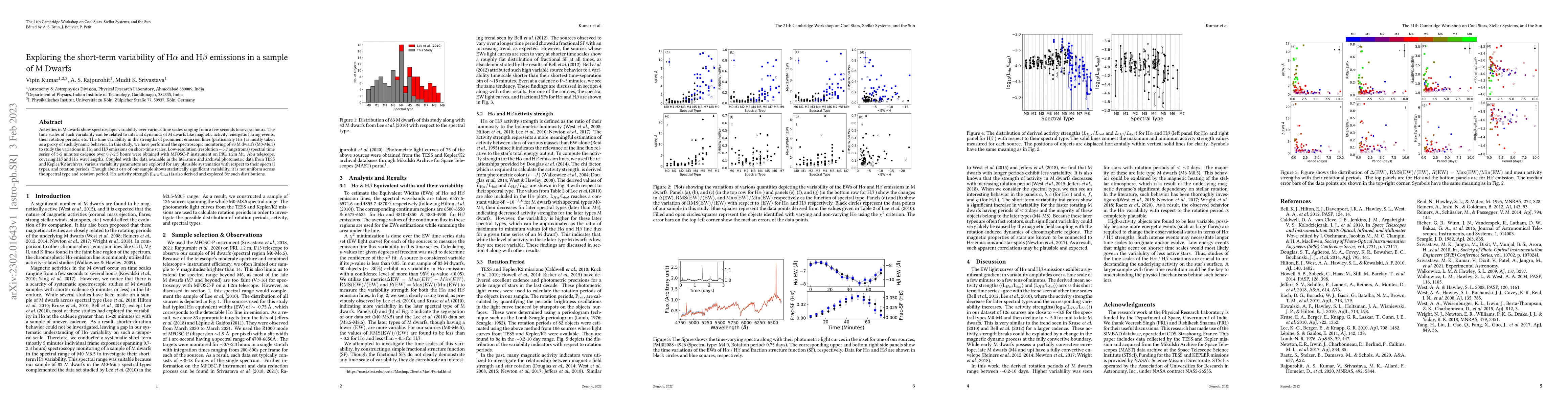 Thumbnail for Exploring the short-term variability of H{\alpha} and H\b{eta} emissions
  in a sample of M Dwarfs