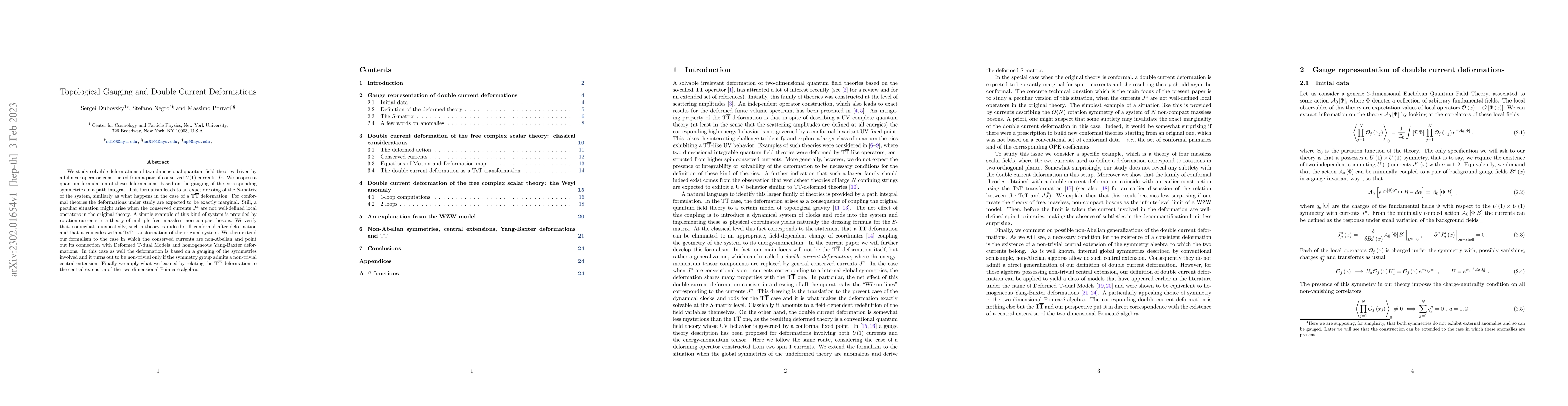 Thumbnail for Topological Gauging and Double Current Deformations