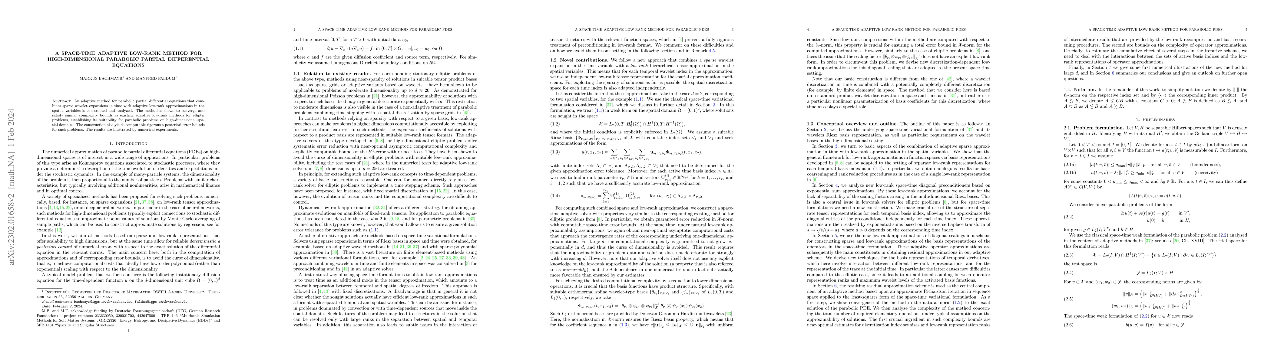 Thumbnail for A space-time adaptive low-rank method for high-dimensional parabolic
  partial differential equations