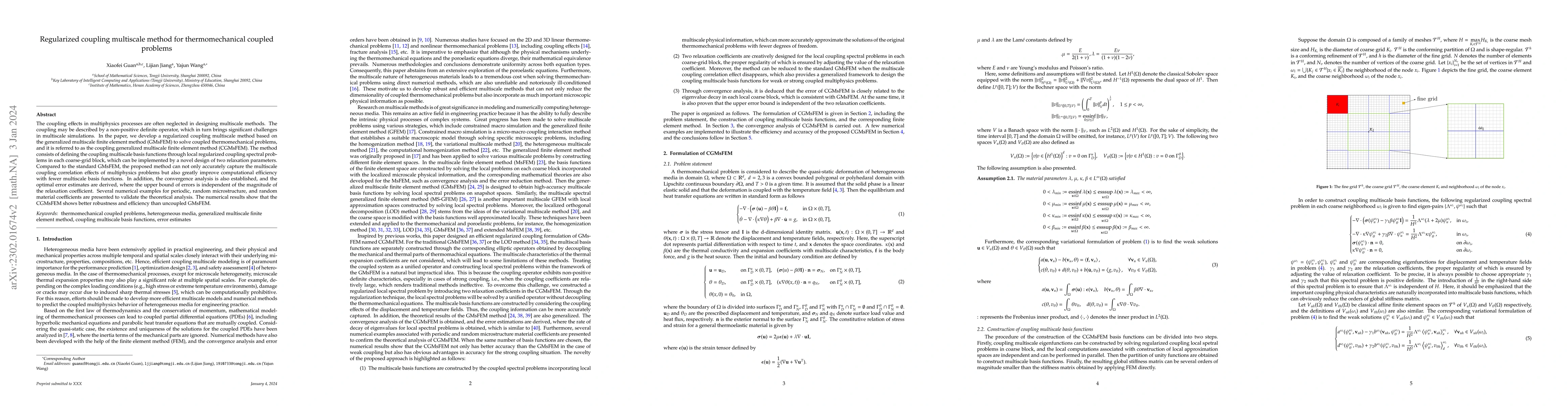 Thumbnail for Regularized coupling multiscale method for thermomechanical coupled
  problems